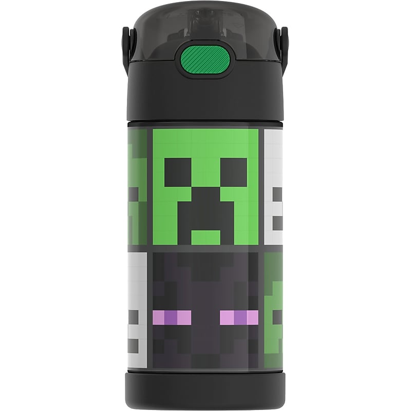 Thermos FUNtainer Pokémon or Minecraft Stainless Steel Vacuum Insulated Water Bottle, 12 oz. (F4106AST6) image 1