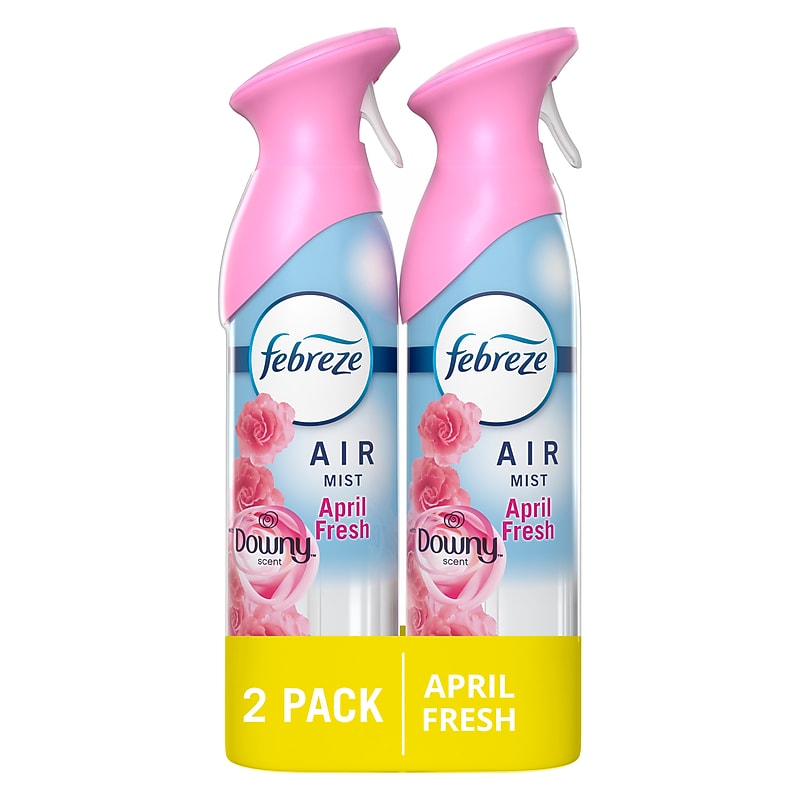 Febreze Air Mist Air Freshener Spray, Downy April Fresh Scent, 8.1 oz., 2/Pack (4184/78121) image 1