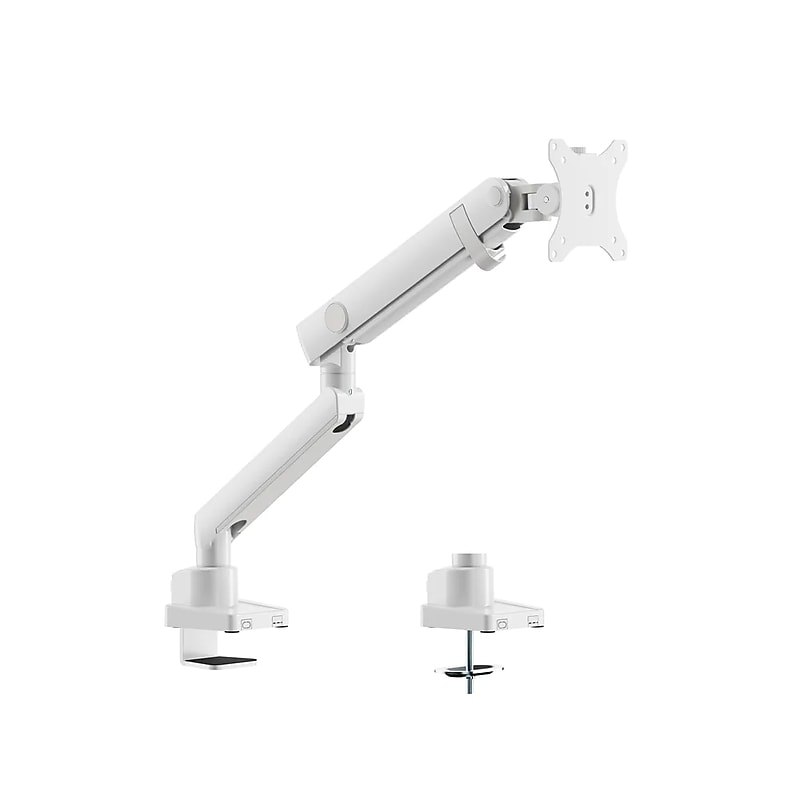 Amer Adjustable Articulating Spring Monitor Arm, Up to 40" Monitor, White (HYDRA1B-W) image 1
