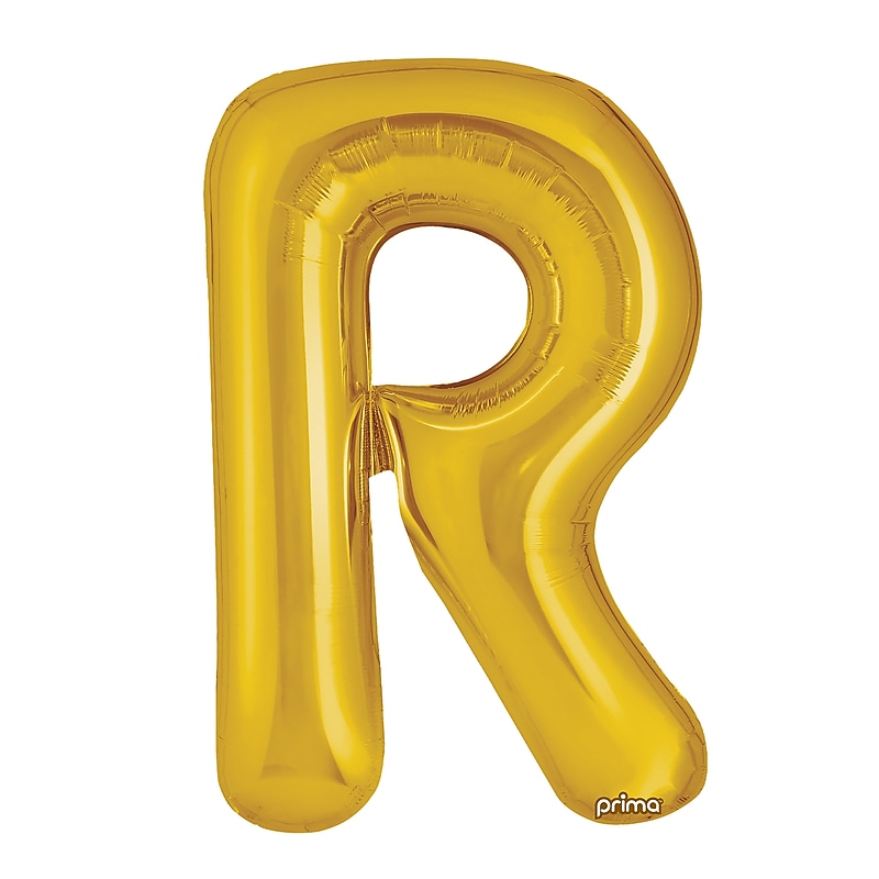 Party City 16" "R" Foil Balloon, Gold, 2/Pack (AM60050231-19) image 1