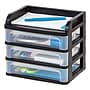 Iris Small 3-Drawer Desktop Storage, Plastic, Black (150163)~#|#~F72418BA-ABBA-4AB5-8B18D3BAFF3A6D65_sc7