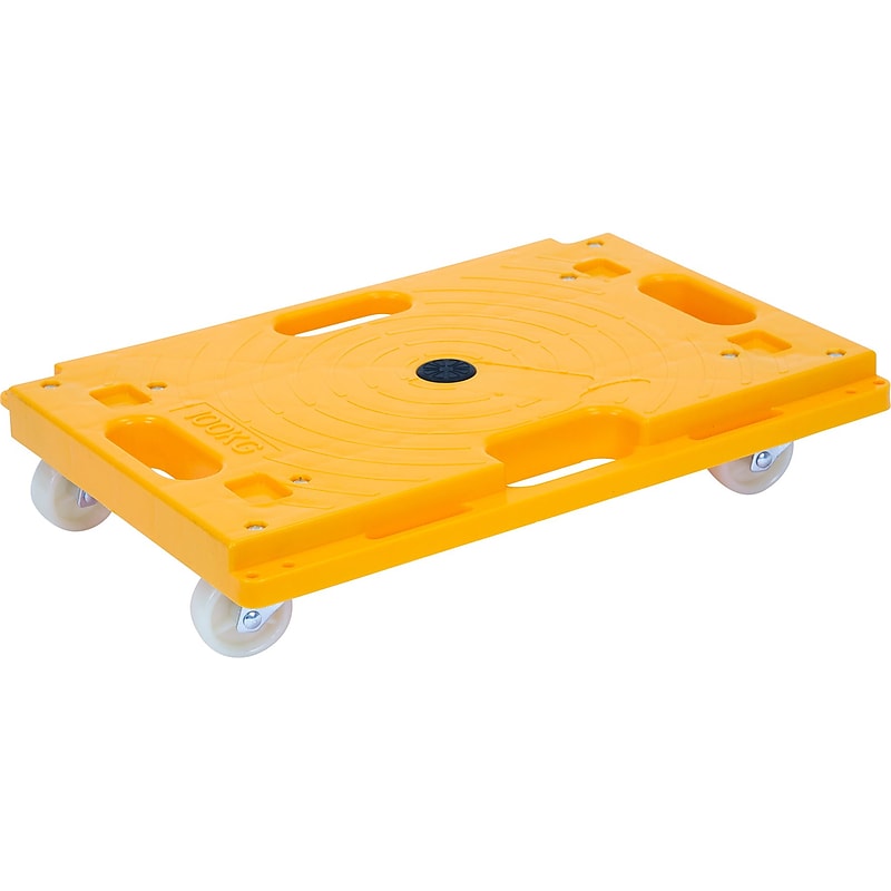 Mount-It! Small Platform Mover Dolly, 220 lb. Capacity, Yellow (MI-926) image 1