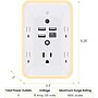 Power by GoGreen 5-Outlet Wall Tap with USB, 5-Outlet, White (GG-53A1C)~#|#~F72A29DC-9CAD-4154-A42C7C61500CE401_sc7