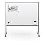 MooreCo Inklud Double Sided Magnetic Mobile Dry Erase Whiteboard, 46"H x 68"W (59081)~#|#~F72CA092-753A-4FD8-829EC7D17EA5444E_sc7