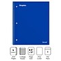 Staples Premium Poly 5-Subject Notebook, 8.5" x 11", College Ruled, 200 Sheets, Blue (TR58318)~#|#~F72DC201-38A7-488F-B73B79D805E8DA91_sc7