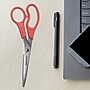 Westcott All Purpose Value 8" Stainless Steel Standard Scissors, Pointed Tip, Red (40618)~#|#~F72DDE78-3E6D-4CA8-9F4B337AA98BA4DC_sc7