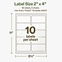 Avery Hemp Rectangle Laser/Inkjet Multipurpose Labels, 2" x 4", Off-White (80/Pack)~#|#~F72E033F-7ABF-4B25-A0E589377D5271EB_sc7