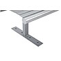 Alpine Industries 4' Galvanized Steel Park Bench with Curved Intermediate Armrest, Silver (ALP4250-4)~#|#~F72F563F-D213-4E21-9D95B6E3CE76ED9A_sc7