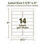 Avery EcoFriendly Laser/Inkjet Rectangle Multipurpose Labels, 1-1/3" x 4", White, 140/Pack (94206)~#|#~F7357DAA-7744-4BAD-8E324F437DBCCD74_sc7