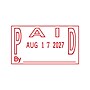2000 PLUS Easy Select Date and PAID Self-Inking Stamp, 1" x 1-13/16" Impression, Red ink (011093)~#|#~F73886F3-2CE9-4E8A-8776A28D4D459BD7_sc7