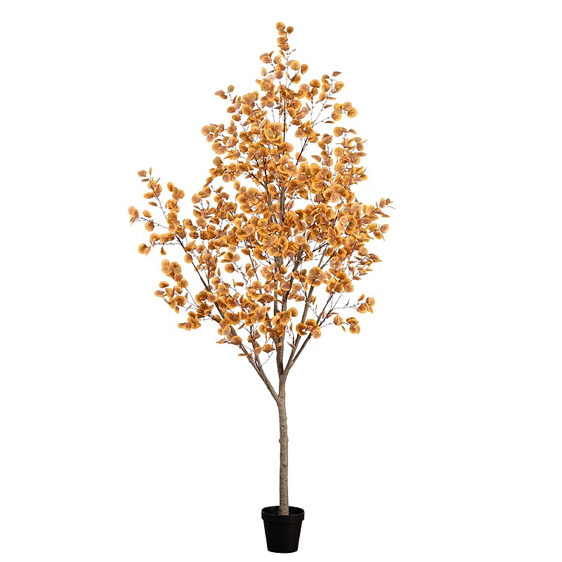 Nearly Natural 9' Autumn Eucalyptus Artificial Fall Tree (T4814) image 1