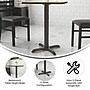 Flash Furniture 22" x 22" Cast Iron Restaurant Table X-Base With 3" Dia. Table Height Column, Black~#|#~F740BE5C-A73C-4580-86D3F3E7749FB3C2_sc7