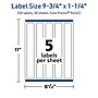 Avery TrueBlock Laser/Inkjet Rectangle Multipurpose Labels, 9.75" x 1.25", White, 250/Box (94262)~#|#~F7414912-959A-4078-8E5969594096101E_sc7