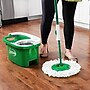 Libman Tornado Microfiber Spin Mop Head, Green/White, 4/Carton (1284004)~#|#~F742437E-921C-4D16-AC51FF14CBBBF75C_sc7