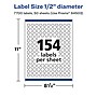 Avery Laser/Inkjet Round Multipurpose Labels, 0.5" Dia., White, 7,700 Labels/Box (94503)~#|#~F74427E2-A9C7-4892-86E23C8502F54FD2_sc7
