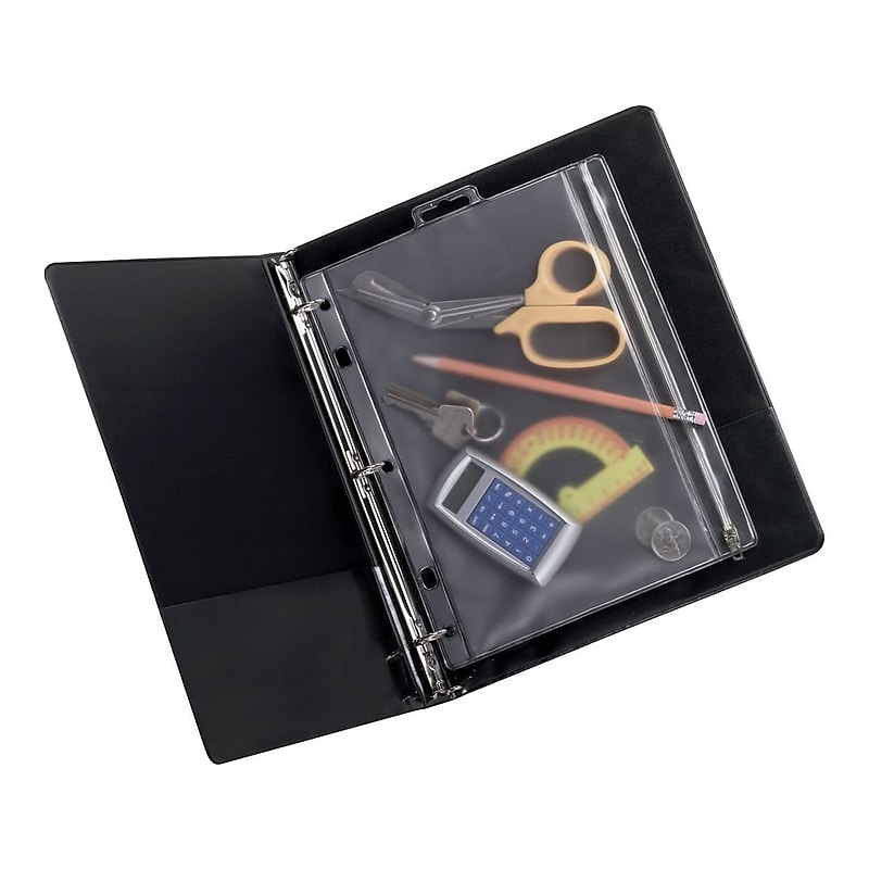 Oxford Vinyl Binder Pocket, 5 Hole Punched, Clear (68504) image 1