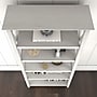Bush Furniture Key West 66"H 5-Shelf Bookcase with Adjustable Shelves, Linen White Oak Laminated Wood, 2/Set (KWS046LW)~#|#~F74E4389-7A14-4D68-A162EA1379C6A973_sc7