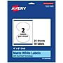 Avery Laser/Inkjet Oval  Multipurpose Labels, 6"  Dia, Matte White, 50/Pack (94057)~#|#~F7527CE0-A093-4E1B-A34BAD5713A9D2CF_sc7