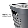 Mind Reader 15.85-Gallon Slim Laundry Hamper with Lid, Plastic, Gray (HBIN60-GRY)~#|#~F75491F8-D7F5-4CC4-9EE8B1921754C70C_sc7
