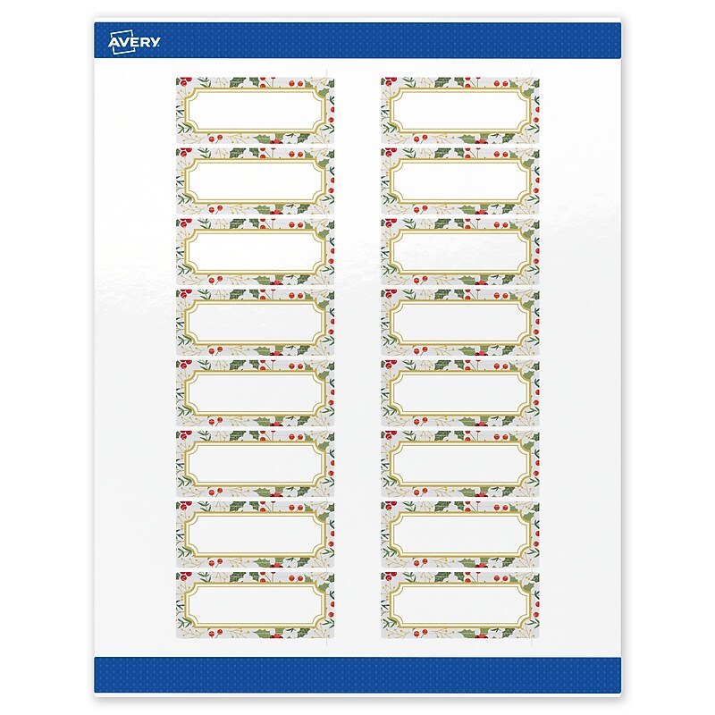 Avery Rectangle Multipurpose Labels, 1" x 2-5/8", White, 160/Pack (19479370462) image 1
