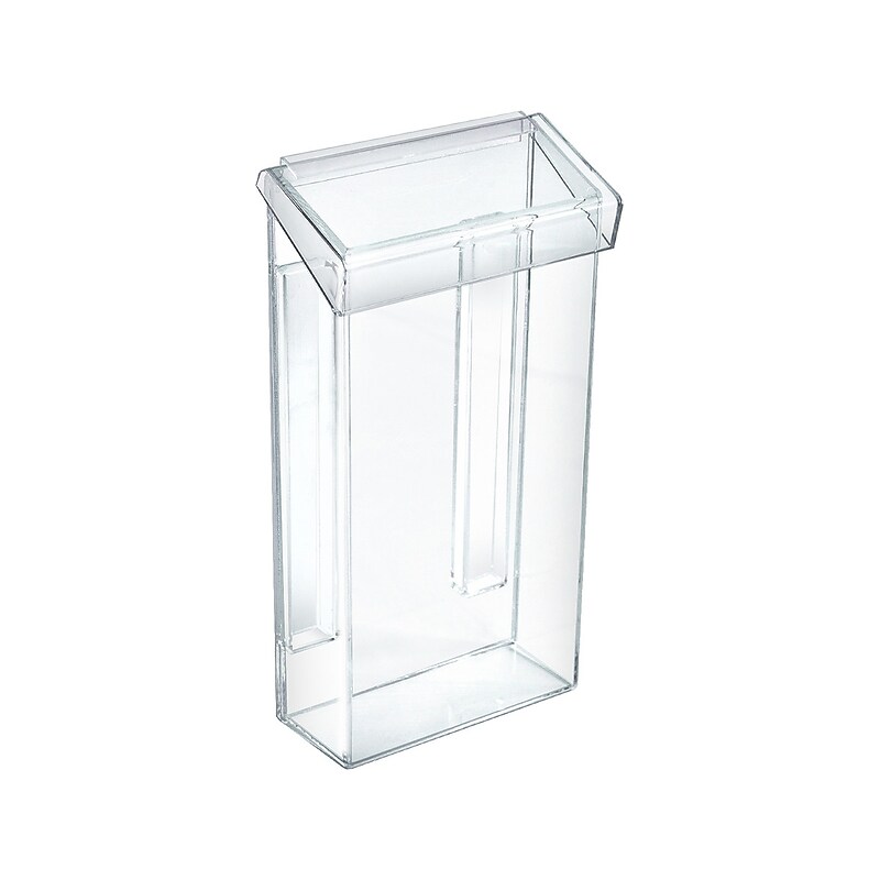 Azar Brochure Holder, 4" x 9", Vertical, Desktop/Wall, Clear Acrylic, 2/Pack (252962) image 1