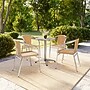 Flash Furniture Lila Indoor-Outdoor Table Set with 4 Chairs, 23.5" x 23.5", Aluminum/Beige (TLH24RD020BGCH4)~#|#~F7576A75-47AA-44EE-AF8429BF5EE35BDA_sc7