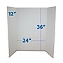 Flipside Tri-Fold Presentation Board, 48" x 36", Corrugated, White, 3/Pack (30048-3)~#|#~F75C7F80-1C7A-45C0-9A25B9DF89B20A52_sc7