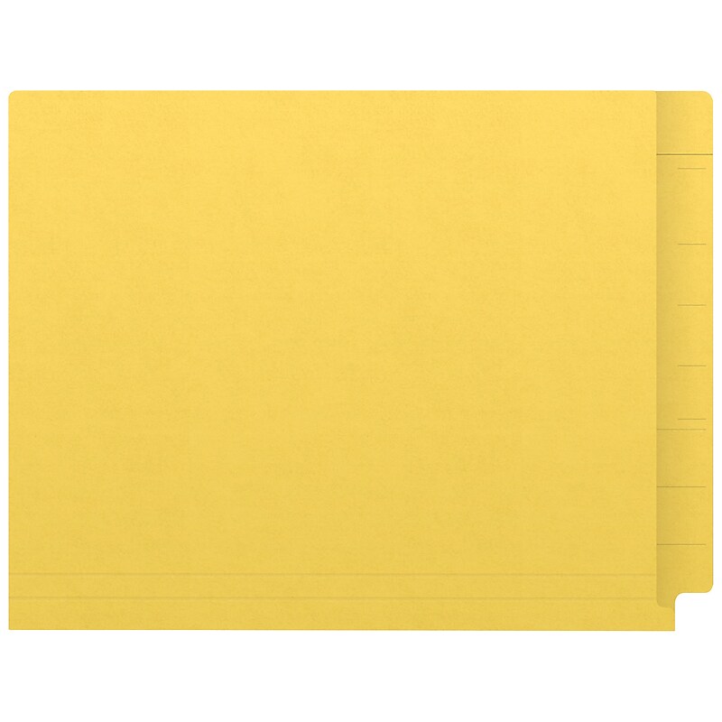 Medical Arts Press Kardex Match Reinforced End Tab File Folder, Straight Cut, Letter Size, Yellow, 50/Box (S-09484-YLW) image 1