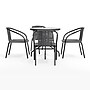 Flash Furniture Lila 28'' Round Table with 4 Rattan Stack Chairs, Gray (TLH087RD037GY4)~#|#~F7661F53-8B87-4245-A2AC0BC4DCC6D1B8_sc7