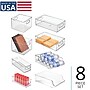 iDESIGN Small Stackable Plastic Storage Bin, Clear, 8/Pack (28489C8)~#|#~F7677ACD-A251-4485-A630477699E7DC0C_sc7