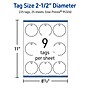 Avery 2-1/2" Diameter  Blank Price & Merchandise Tags, White, 225/Carton (95326-GWT25)~#|#~F76A7528-5FCF-4505-AE0AE6D929A6C1DA_sc7