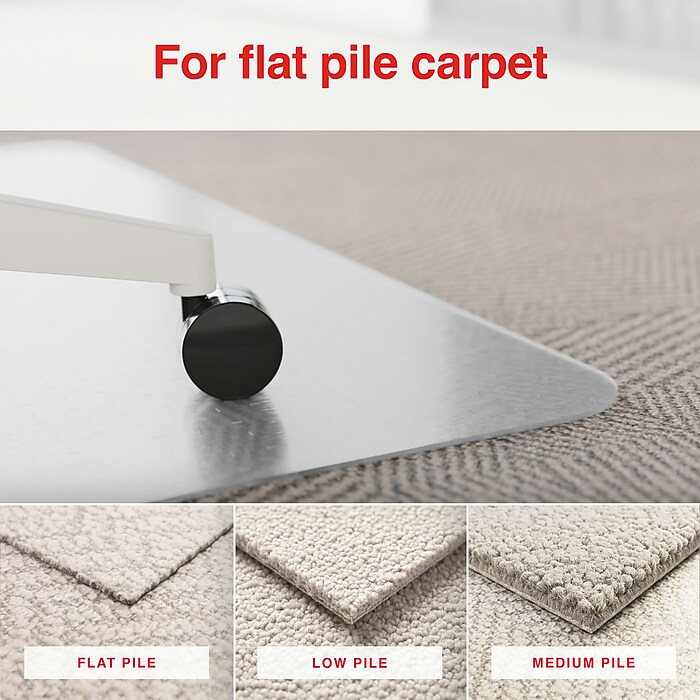 Staples Carpet Chair Mat with Lip, 45
