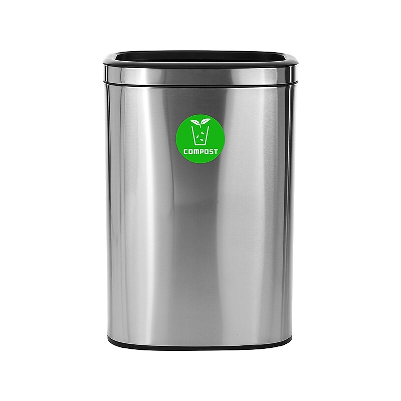 Alpine Industries 10.5 Gallon Indoor Compost Bin, Stainless Steel (470-40L-CO) image 1