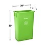 Alpine Industries Polypropylene Recycling Bin, 23 Gallon, Lime Green , 3/Pack (ALP477-LGRN-3)~#|#~F76F2ADD-80AA-4D3C-A7351F59C129923A_sc7