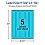 Avery Printable Rectangle Multipurpose Labels, 9.75" x 1.25", Bright Blue, 100/Pack (94262)~#|#~F76FAC76-8A4A-4AE6-8140B89DAB38AEDA_sc7