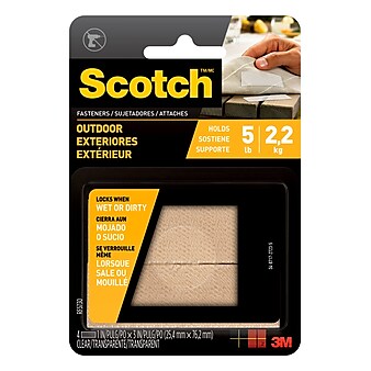 Scotch® Outdoor Fasteners, 4/Pack (RF5730)