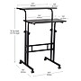 Mind Reader 27.5"- 39" Mobile Adjustable Sit/Stand Desk, Black (SDROLLXL-BLK)~#|#~F77354B5-EEA5-4754-A747F132C5B1E4E3_sc7