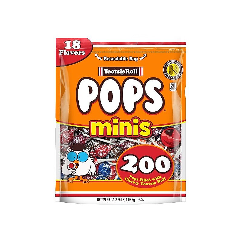 Tootsie Roll Pops Minis Lollipops, Assorted Flavors, 36 oz., 200 Pieces (CRM04200) image 1