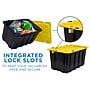 Mount-It! 63.4 Qt. Storage Bin with Snap Lid, Plastic, Black/Yellow, 3/Pack (WI-3001)~#|#~F7789C30-A6F6-48BE-B54A0C1E44CA9679_sc7