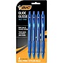 BIC Glide Bold Retractable Ballpoint Pen, Bold Point, 1.6mm, Blue Ink, 4/Pack (VLGBP41-BLU)~#|#~F78640EA-5447-4CB1-A5DE3F21423708C0_sc7
