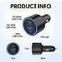 Overtime A60 130W 3-Port USB-C and USB-A Car Phone Charger, Black (OCA60BK)~#|#~F7864A74-B71C-4743-88ABA91BCCE14712_sc7