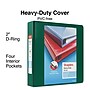 Staples Heavy Duty 2" 3-Ring View Binder, D-Ring, Green (ST56311-CC)~#|#~F786AB77-3C31-43A7-8D2C2BD1514C6F4D_sc7
