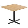 Flash Furniture Bennett Square Shaped Wooden Commercial Indoor Table, 36" x 36", Natural Top/Black Base (GSFSQ36NTT3030)~#|#~F787BE1A-4114-480E-925EA60FBE4E708D_sc7