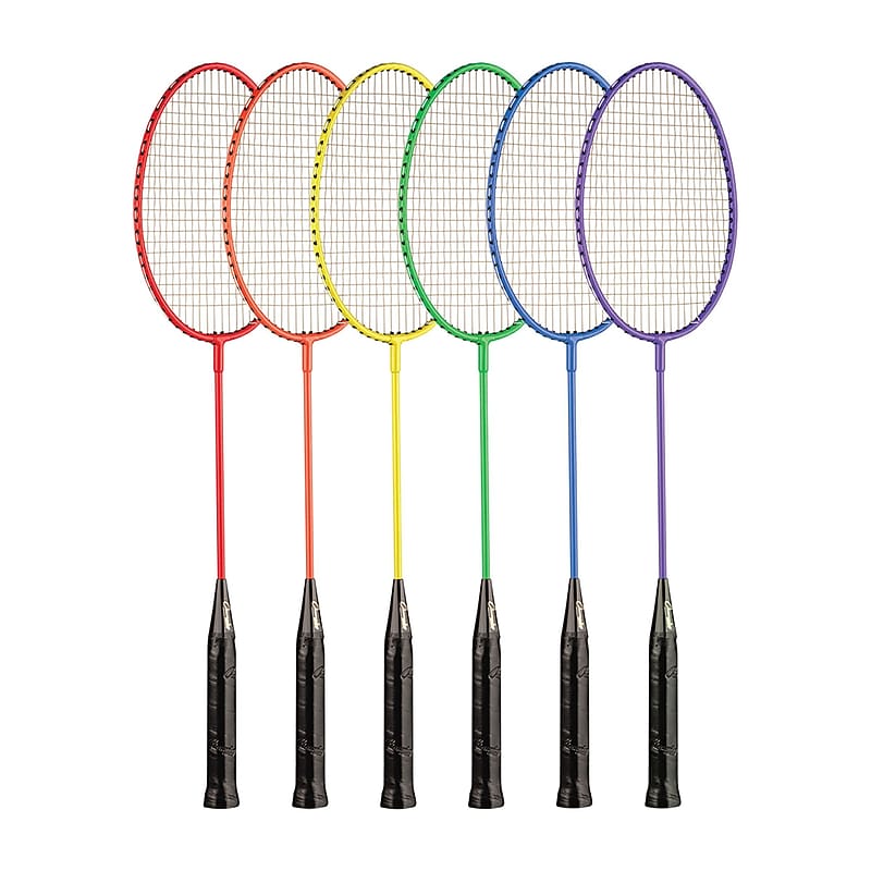 Champion Sports Badminton Racket Set, Assorted Colors, 6/Set (CHSBR20SET) image 1