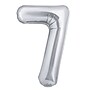 Party City (Air-Filled) 16" "#7" Foil Balloon, Silver, 2/Pack (AM60050259-18)~#|#~F78C2362-D453-490B-A9E1D7F7FCF1AB91_sc7