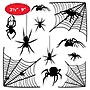 Beistle Halloween Spider & Spider Web Silhouette Clings, 6/Pack (00488)~#|#~F78DC5CE-CC30-486D-AAAE918DC99CB39D_sc7