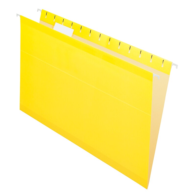Pendaflex Recycled Hanging File Folders, Legal Size, Yellow, 25/Box (PFX 4153 1/5 YEL) image 1