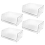 iDESIGN Large Stackable Plastic Storage Bin, Clear (29418M4)~#|#~F78F9F65-090D-4177-9EEA50B788210C81_sc7