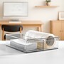 iDESIGN Medium Stackable Plastic Storage Bin With Divider, Clear (29176M2)~#|#~F79252DB-B6F5-401C-9F75925EC27694E4_sc7
