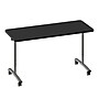 Correll 60"W x 24"D Adjustable Foldable Rectangular Training Room Table, Laminate, With Wheels, Black Granite~#|#~F7943BE3-9A97-4974-B21FC4769BDBB4A8_sc7